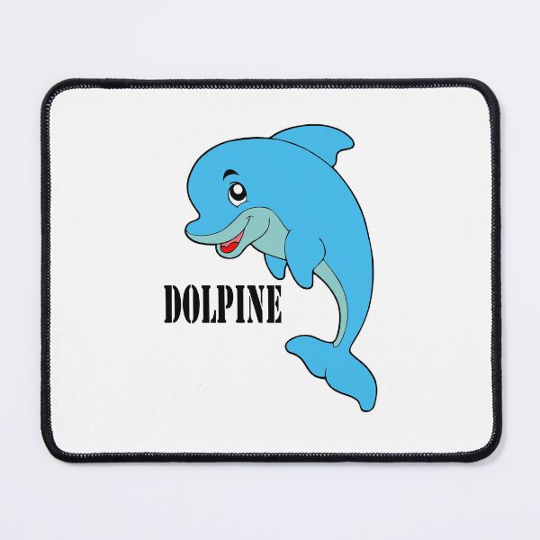 Item preview, Cute and Playful Blue Dolphin Cartoon designed and sold by ardobalenoni12.