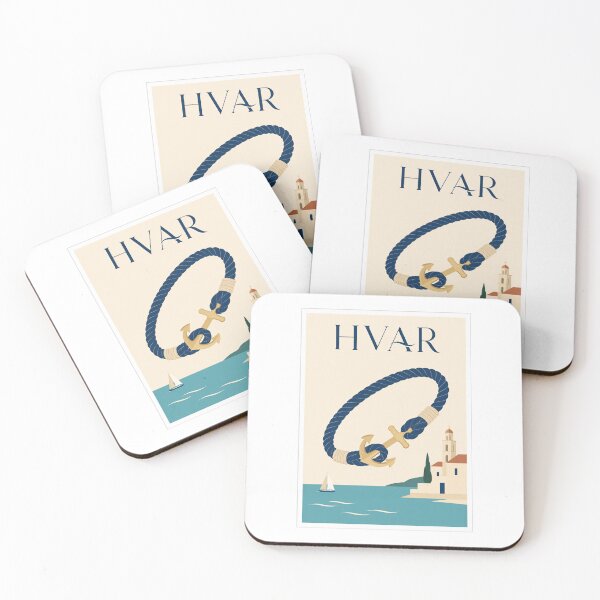Item preview, Hvar Anchor Bracelet Travel Poster designed and sold by Beyond Destinations.