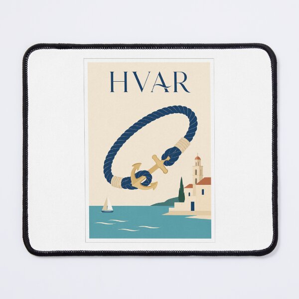 Item preview, Hvar Anchor Bracelet Travel Poster designed and sold by Beyond Destinations.