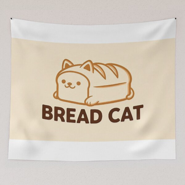 Item preview, Cute Cat Bread Loaf Logo designed and sold by C-Plus-Home.