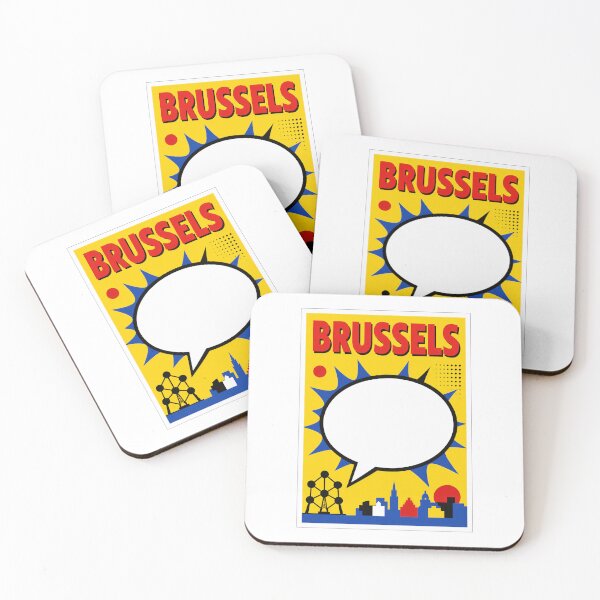 Item preview, Brussels Comic Speech Bubble Poster designed and sold by Beyond Destinations.