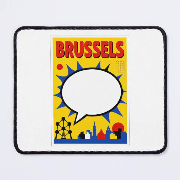 Item preview, Brussels Comic Speech Bubble Poster designed and sold by Beyond Destinations.