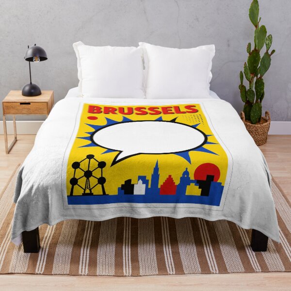 Item preview, Brussels Comic Speech Bubble Poster designed and sold by Beyond Destinations.