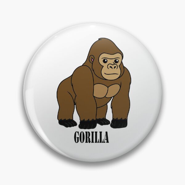 Item preview, Cute Cartoon Gorilla Standing and Looking Forward designed and sold by ardobalenoni12.