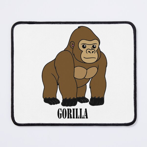 Item preview, Cute Cartoon Gorilla Standing and Looking Forward designed and sold by ardobalenoni12.