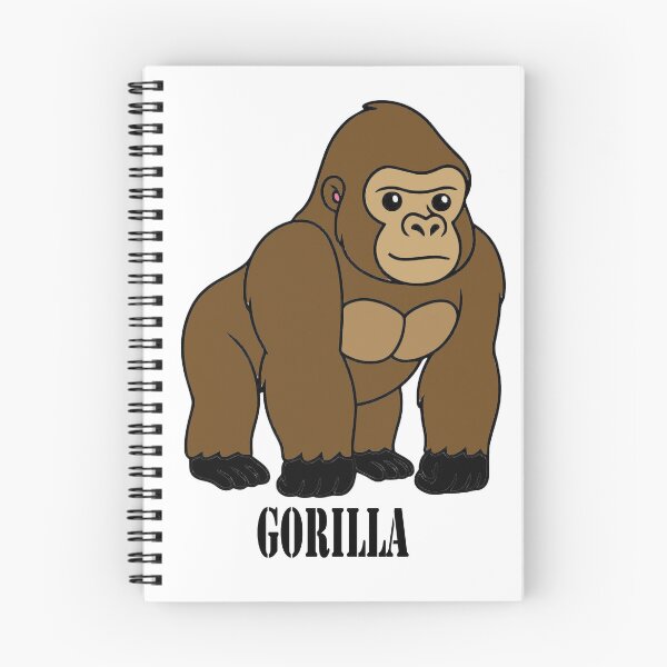 Item preview, Cute Cartoon Gorilla Standing and Looking Forward designed and sold by ardobalenoni12.