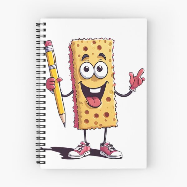 Item preview, Funny Sponge Character with Pencil T-Shirt | Cute Cartoon Artist Design designed and sold by designerbhai009.
