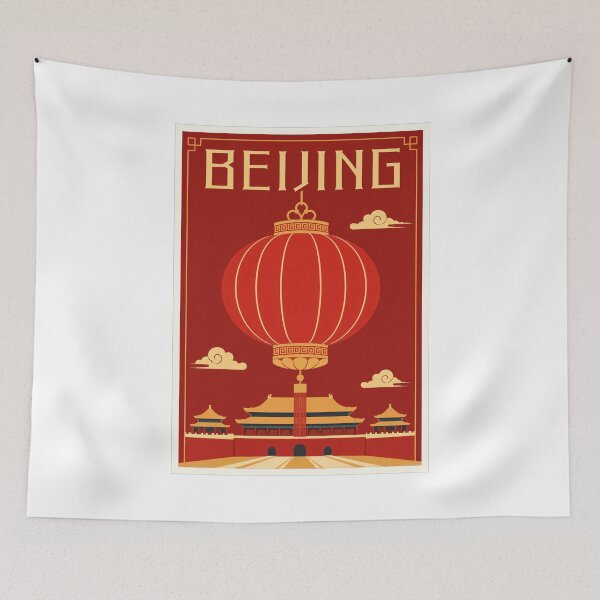 Item preview, Beijing Chinese Lantern Travel Poster designed and sold by Beyond Destinations.