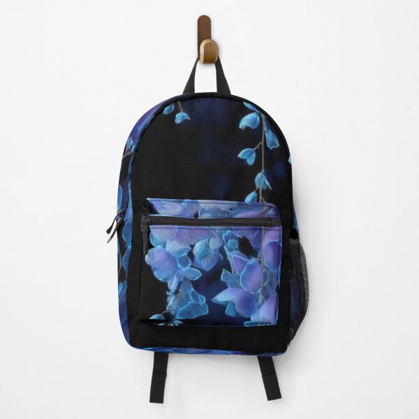 Item preview, Glowing Blue Wisteria Floral Print Magical Hanging Flowers Art designed and sold by LYAN-STORE.