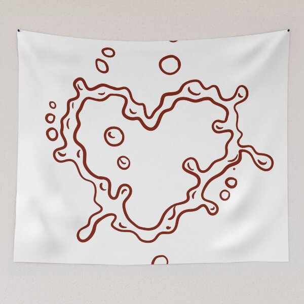Item preview, Heart Water Splash Line Art Liquid Love Outline Graphic designed and sold by LYAN-STORE.