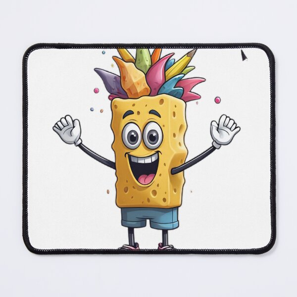 Item preview, Funny Creative Sponge Character T-Shirt | Cartoon Artist with Color Pencils Design designed and sold by designerbhai009.