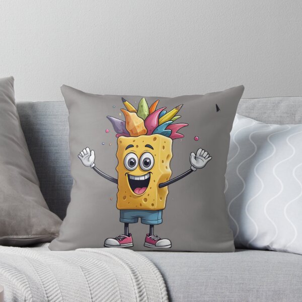 Item preview, Funny Creative Sponge Character T-Shirt | Cartoon Artist with Color Pencils Design designed and sold by designerbhai009.