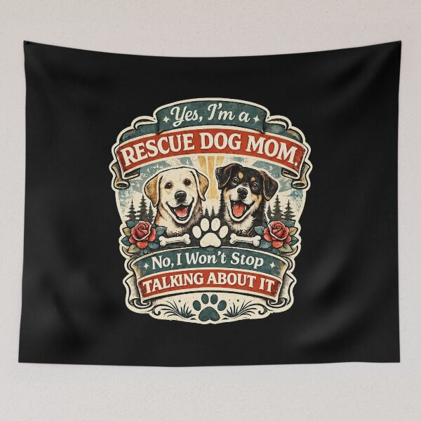 Item preview, Rescue Dog Mom Yes I'm A Rescue Dog Mom No I Won't Stop designed and sold by SoyLamderma.