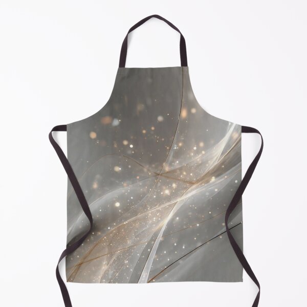 Item preview, Ethereal Grey Smoke Waves Gold Glitter Bokeh Abstract Flow Pattern designed and sold by LYAN-STORE.
