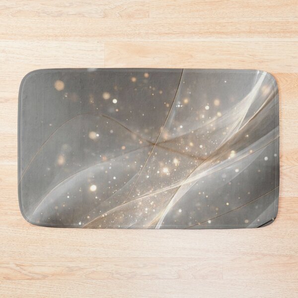 Item preview, Ethereal Grey Smoke Waves Gold Glitter Bokeh Abstract Flow Pattern designed and sold by LYAN-STORE.