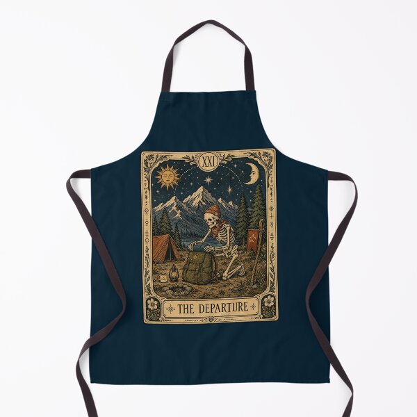 Item preview, Skeleton Backpacker Camping Tarot Style Artwork designed and sold by merchxwear.