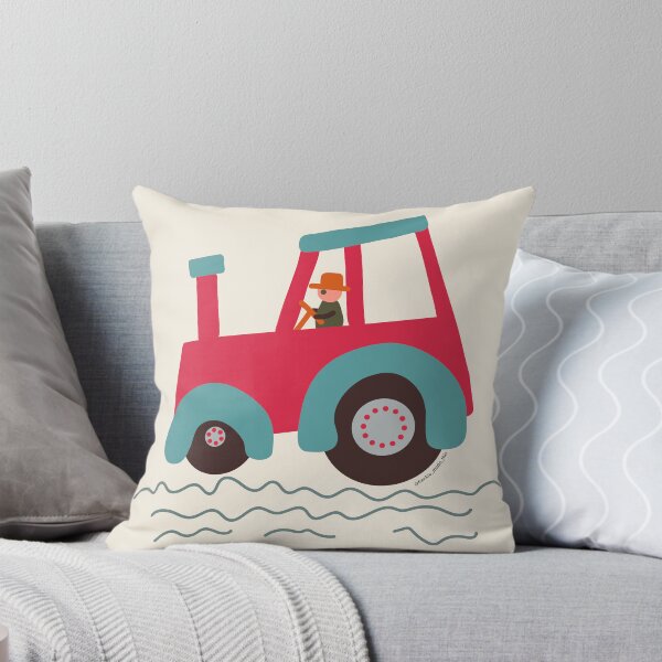 Item preview, Red and Teal tractor driver designed and sold by FrancesPoff.