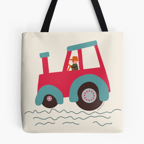 Item preview, Red and Teal tractor driver designed and sold by FrancesPoff.