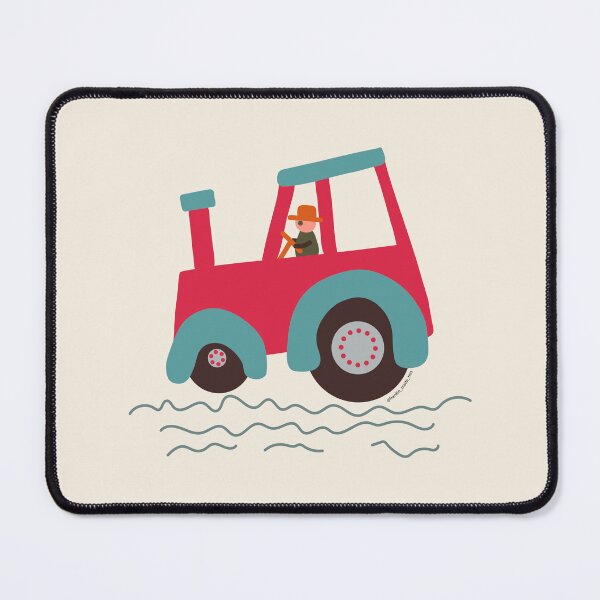 Item preview, Red and Teal tractor driver designed and sold by FrancesPoff.