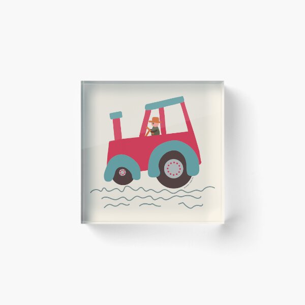 Item preview, Red and Teal tractor driver designed and sold by FrancesPoff.