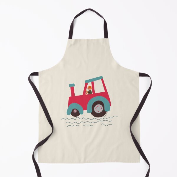 Item preview, Red and Teal tractor driver designed and sold by FrancesPoff.