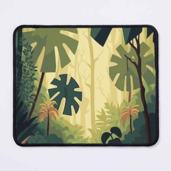 Item preview, Lush Green Tropical Jungle Path Vector Landscape Rainforest Print designed and sold by LYAN-STORE.