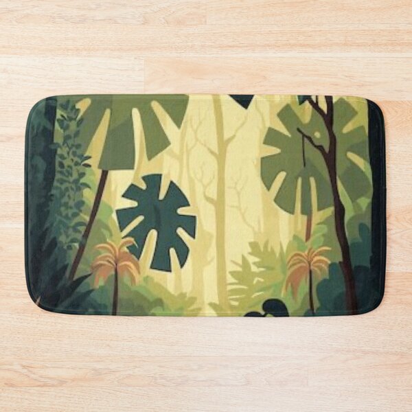 Item preview, Lush Green Tropical Jungle Path Vector Landscape Rainforest Print designed and sold by LYAN-STORE.