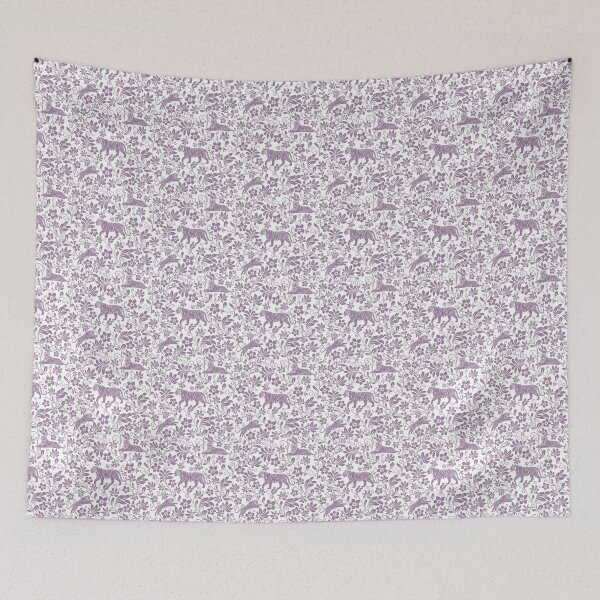 Item preview, Tiger Floral Pattern | Elegant Botanical Wildlife Design Lavender designed and sold by WildLakePatterns.