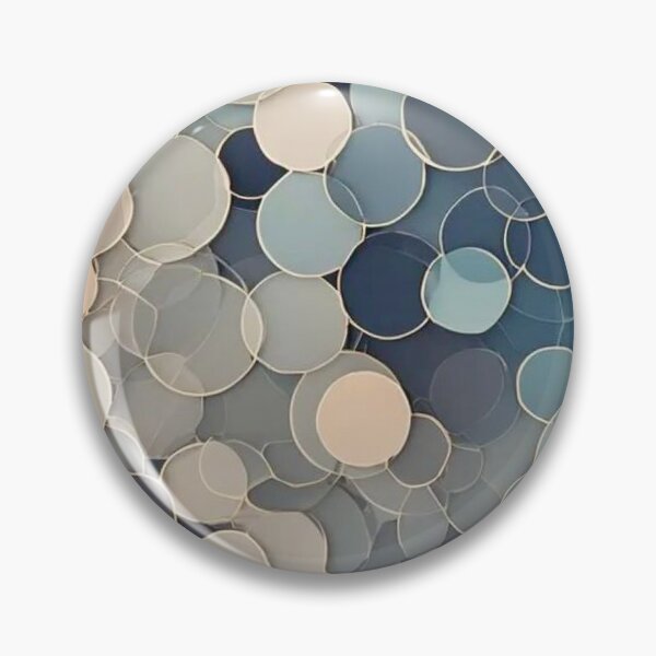 Item preview, Abstract Teal and Beige Glass Circles Modern Geometric Mosaic Pattern designed and sold by LYAN-STORE.
