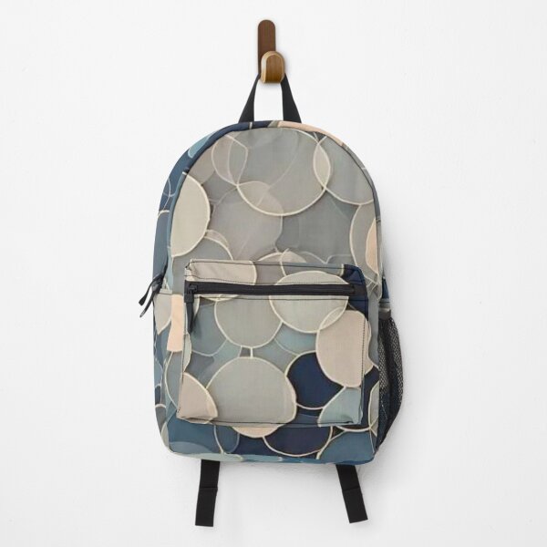 Item preview, Abstract Teal and Beige Glass Circles Modern Geometric Mosaic Pattern designed and sold by LYAN-STORE.
