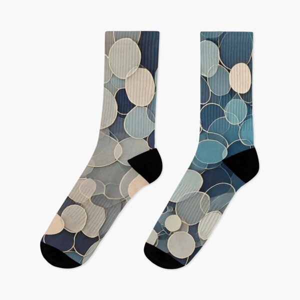 Item preview, Abstract Teal and Beige Glass Circles Modern Geometric Mosaic Pattern designed and sold by LYAN-STORE.