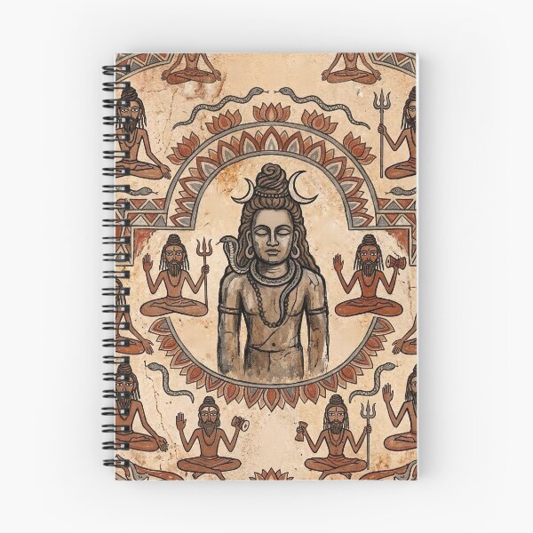 Item preview, Ancient Shiva & Sadhu Rock Art – Seamless Pattern designed and sold by krazzyremo.