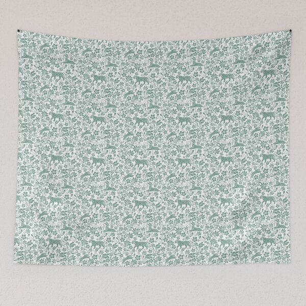 Item preview, Tiger Floral Pattern | Elegant Botanical Wildlife Design Green designed and sold by WildLakePatterns.