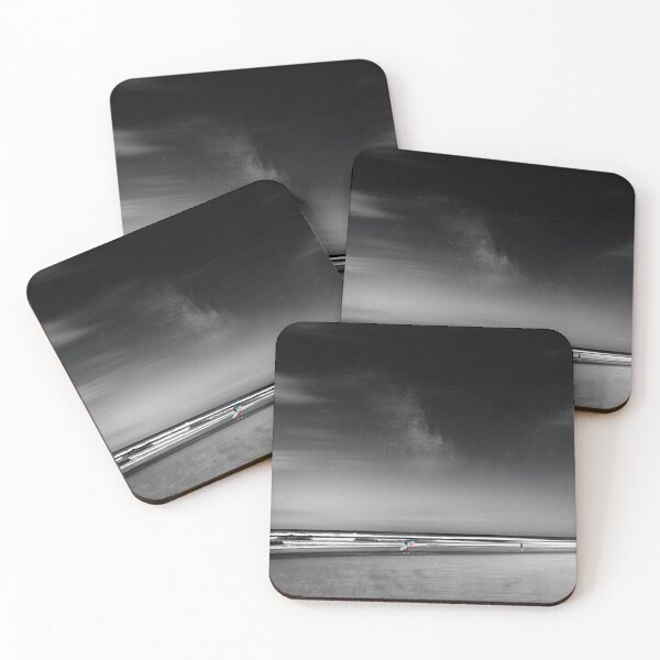 Item preview, Desolate Beach with Surfers designed and sold by Dyrk Wyst Redbubble Shop.