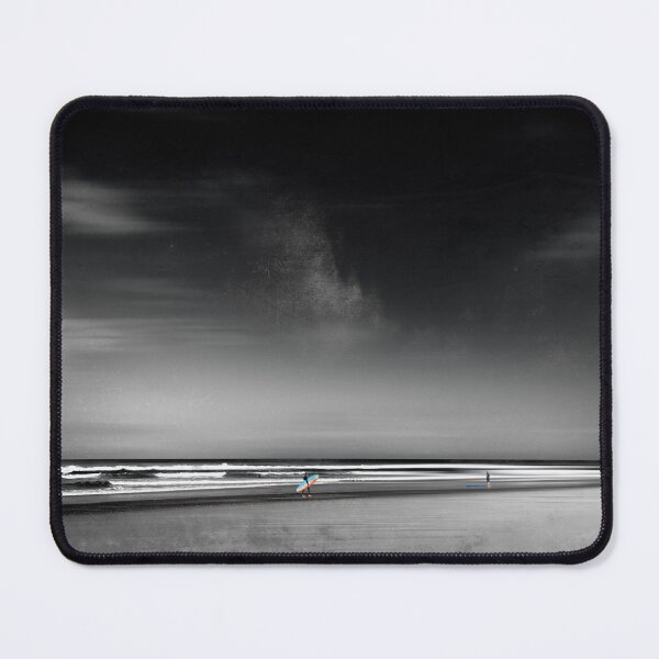 Item preview, Desolate Beach with Surfers designed and sold by Dyrk Wyst Redbubble Shop.