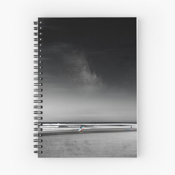 Item preview, Desolate Beach with Surfers designed and sold by Dyrk Wyst Redbubble Shop.