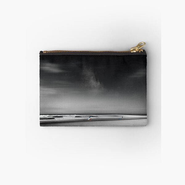 Item preview, Desolate Beach with Surfers designed and sold by Dyrk Wyst Redbubble Shop.