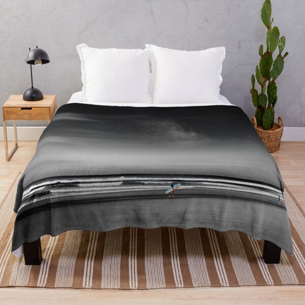 Item preview, Desolate Beach with Surfers designed and sold by Dyrk Wyst Redbubble Shop.