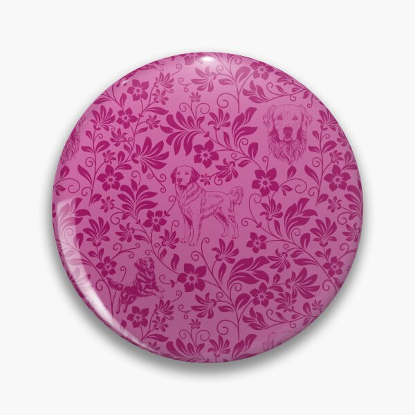 Item preview, Golden Retriever Floral Pattern | Elegant Botanical Dog Design Pink designed and sold by WildLakePatterns.