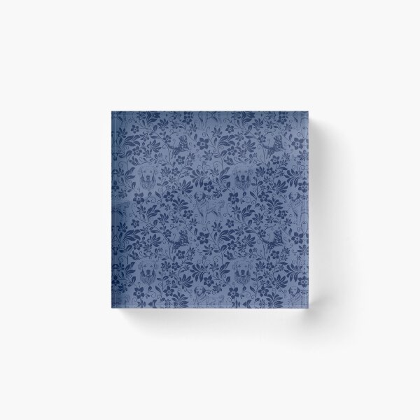 Item preview, Golden Retriever Floral Pattern | Elegant Botanical Dog Design Blue designed and sold by WildLakePatterns.