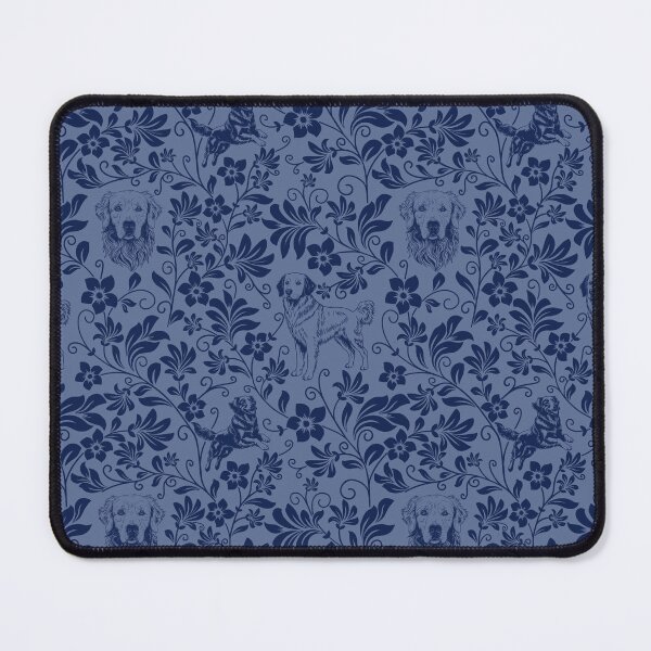 Item preview, Golden Retriever Floral Pattern | Elegant Botanical Dog Design Blue designed and sold by WildLakePatterns.