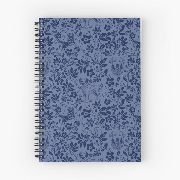 Item preview, Golden Retriever Floral Pattern | Elegant Botanical Dog Design Blue designed and sold by WildLakePatterns.