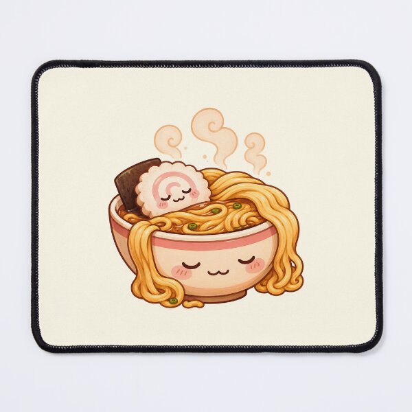 Item preview, Cute Ramen Bowl - Kawaii Japanese Noodles Sleepy Comfort Food Art designed and sold by Knacky Print.