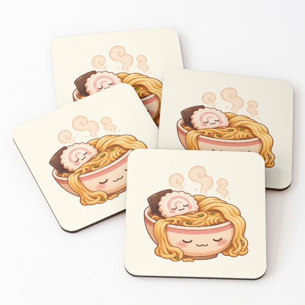 Item preview, Cute Ramen Bowl - Kawaii Japanese Noodles Sleepy Comfort Food Art designed and sold by Knacky Print.