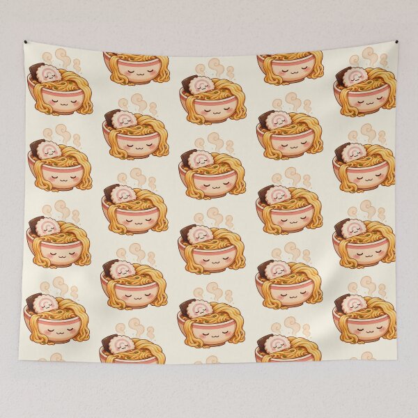 Item preview, Cute Ramen Bowl - Kawaii Japanese Noodles Sleepy Comfort Food Art designed and sold by Knacky Print.