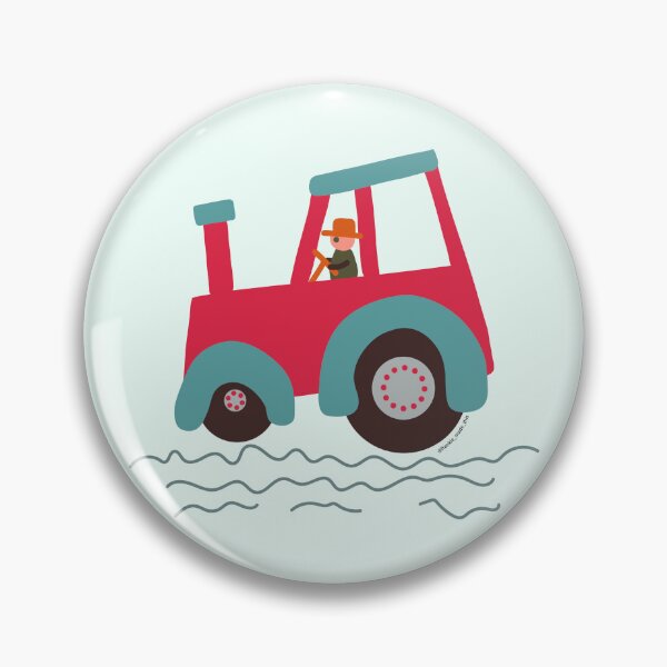 Item preview, Copy of Red and Teal tractor driver designed and sold by FrancesPoff.