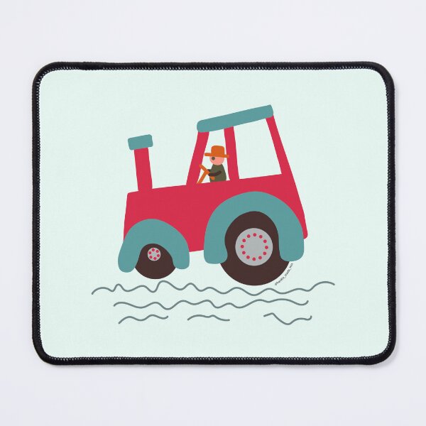 Item preview, Copy of Red and Teal tractor driver designed and sold by FrancesPoff.