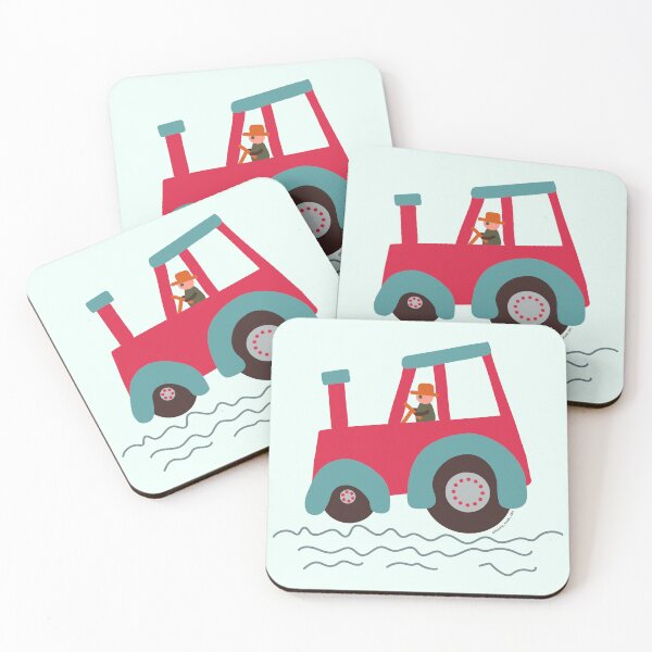 Item preview, Copy of Red and Teal tractor driver designed and sold by FrancesPoff.