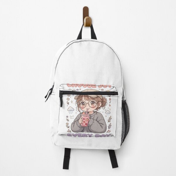 Item preview, Choose Joy Every Day Cute Kawaii Motivational Girl Illustration designed and sold by Pixel Alchemy1.