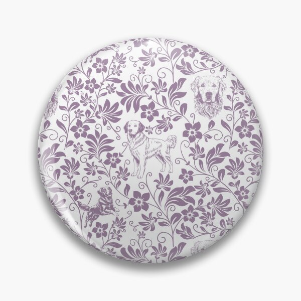 Item preview, Golden Retriever Floral Pattern | Elegant Botanical Dog Design Lavender designed and sold by WildLakePatterns.